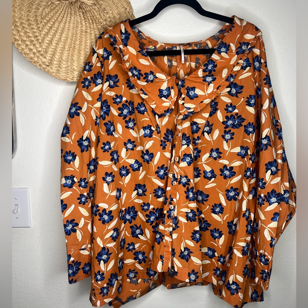 Free people smocked floral mini dress